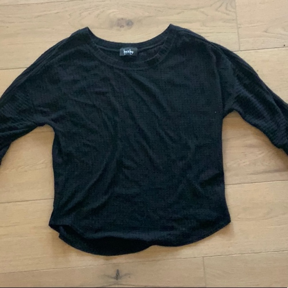 & by & by Black Crew Neck Sweater
